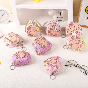 New Cultural and Creative Capybara Coin Purse Portable Storage Bag Capybara Pendant Small Backpack Doll Machine Wholesale