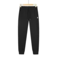 Black sweatpants with white label