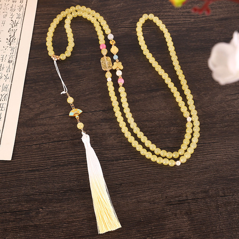 2025 New Chinese Style Ancient Hanfu Necklace Crossbody Chain Super Fairy Retro Versatile National Style Necklace Choker Accessory
