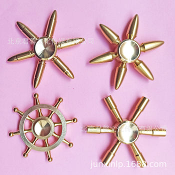 Golden Brass Fidget Spinner Spin Fun New and Strange Hand Spinner Finger Spinner Manufacturer Wholesale