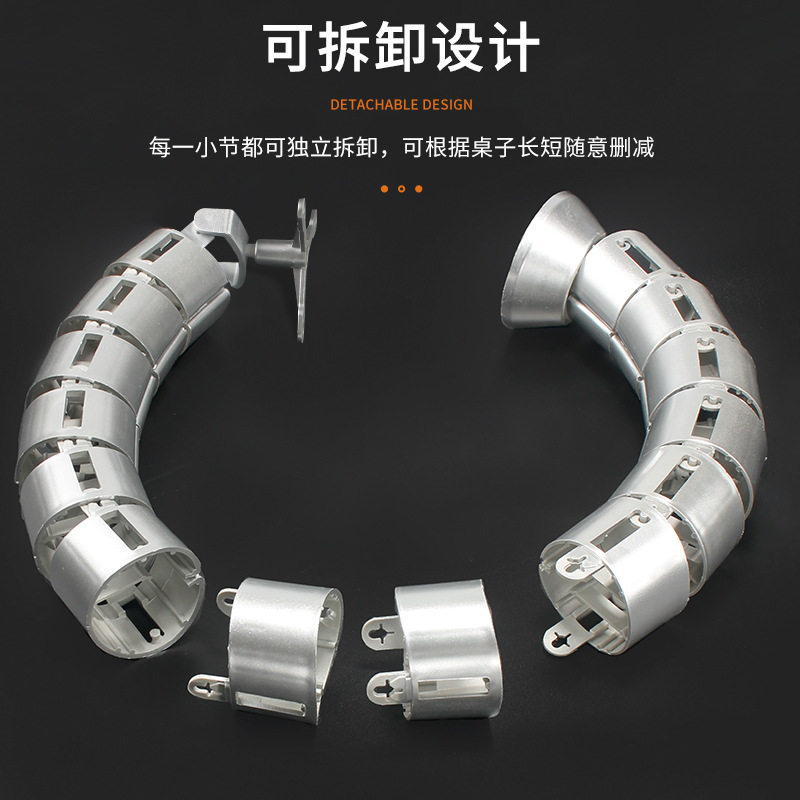 Modern Simple Office Desk Storage Wire Finishing Wire Storage Tube Computer Desk Accessories Wire Racker Plastic Snake Tube