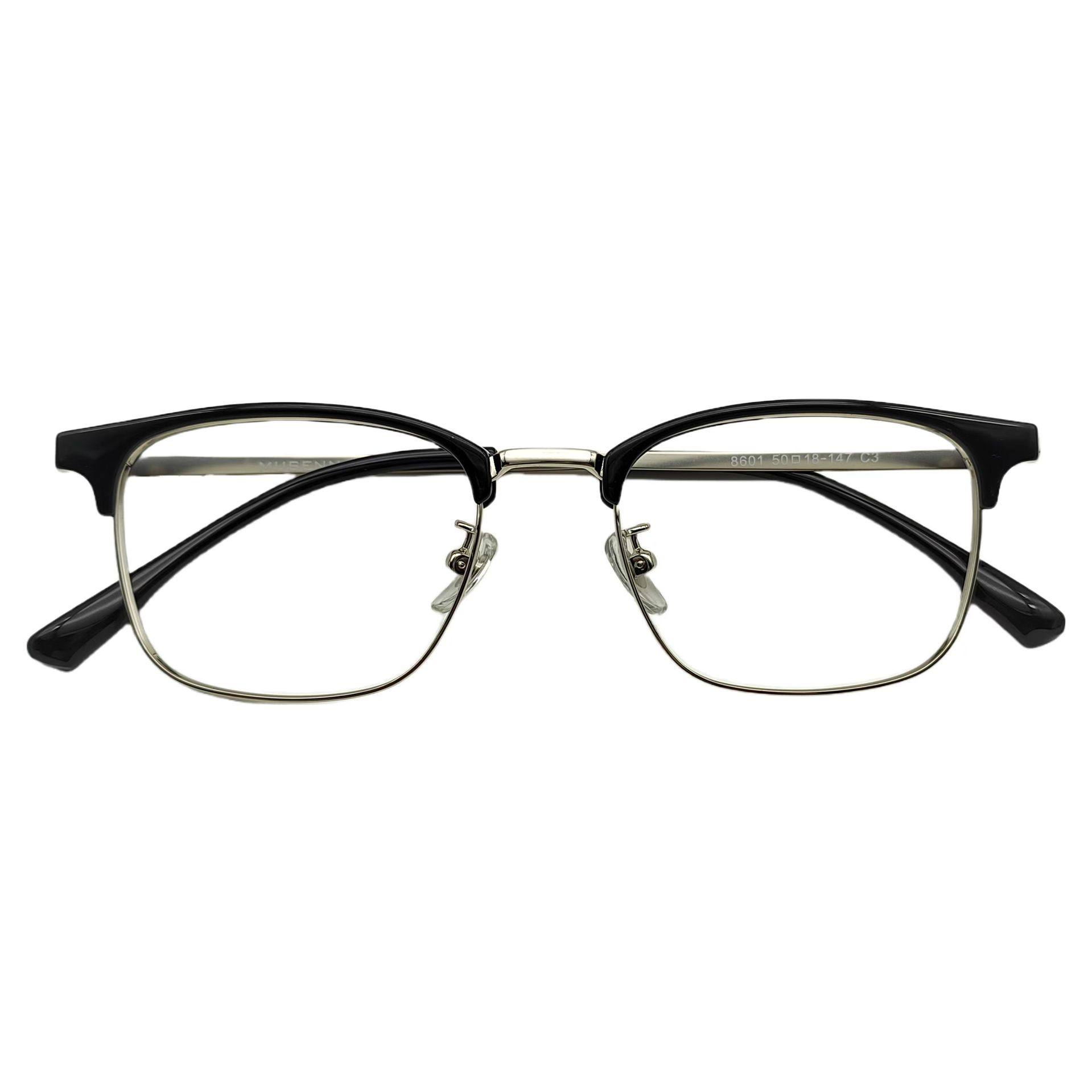 8601 Eyebrow Frame 50 Frame Wooden Glasses Frame Duqiao Myopia Glasses Frame Metal Frame Small Face Oval Frame