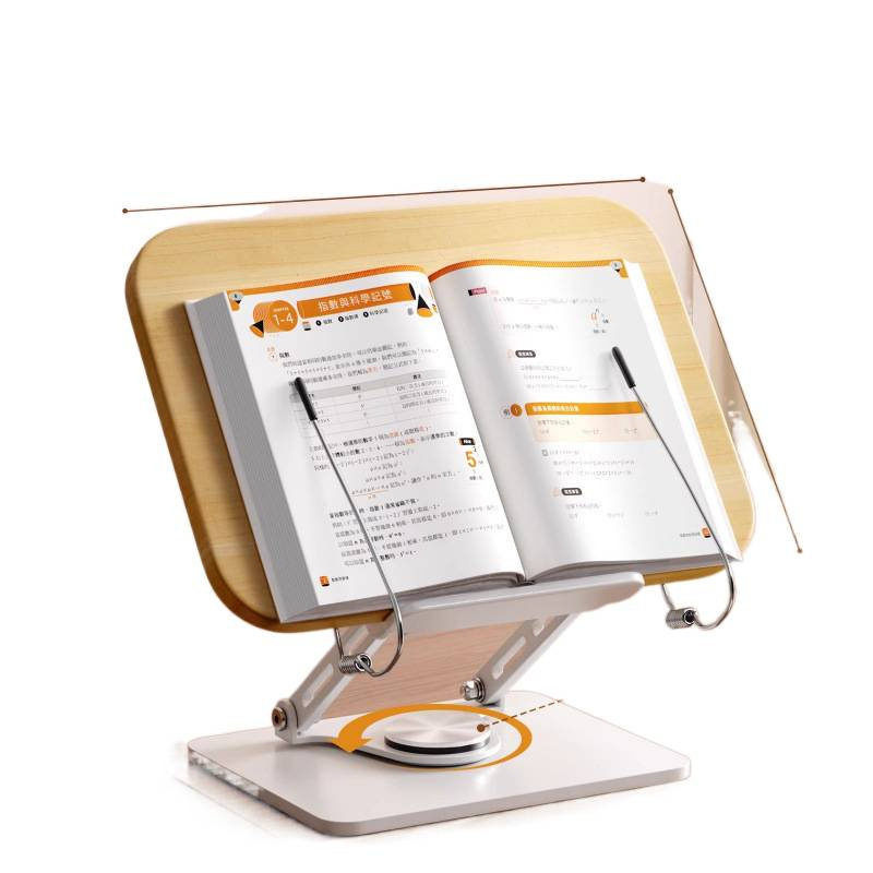 Reading Stand, Reading Book Holder, All-Metal Book Stand, Adjustable Multi-Functional Bed, Adult Reading Desktop