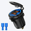 Modified Car Charger Fast Charging Adapter Motorcycle Charging Port 12-24V Dual USB with Touch Switch