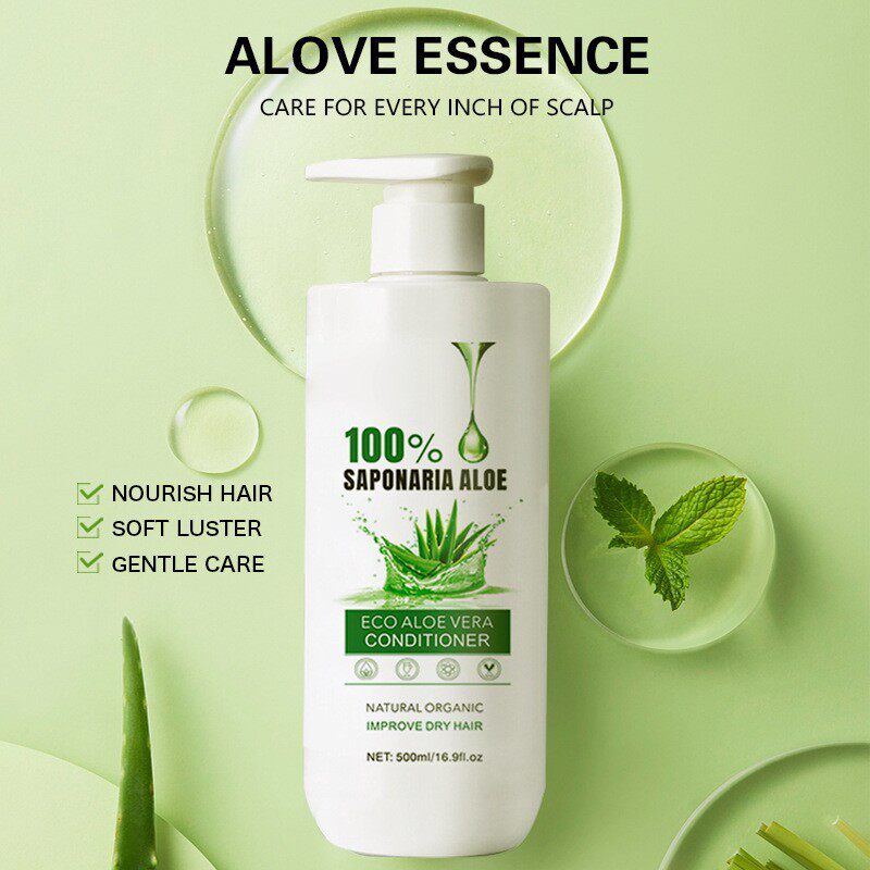 Cross-Border Herbal Aloe Vera Shampoo and Conditioner, Gentle Nourishing Fragrance, Refreshing Shampoo, Full English Foreign Trade Wholesale