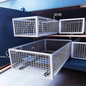 Wardrobe Pull Basket European Industrial Style Iron Storage Box Snack Basket Kidsren's Toy Storage Box Kitchen Cabinet