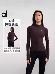 Al Yoga Thickened Warm Yoga Outdoor Running Sports Top Fitness Wear Long-Sleeved Stand-Up Collar Jacket