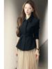 High-End Exquisite Elegant Small Fragrance Waist Jacket Gauze Skirt Women's 2025 Autumn and Winter New Style Royal Sister Fashion Two-Piece Set