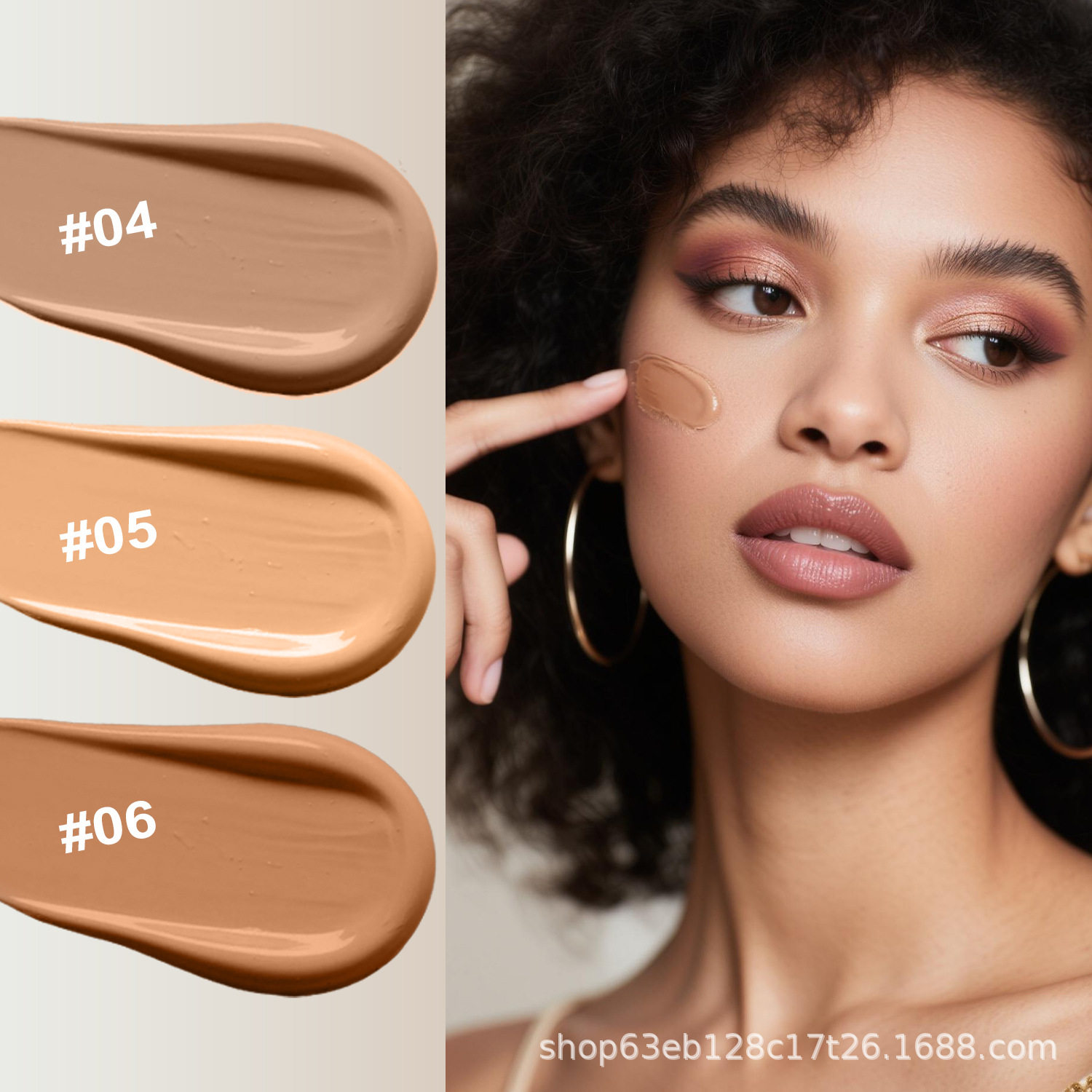 Langmanni Cross-Border Makeup Liquid Foundation Matte Concealer Long-Lasting Non-Removing Makeup Invisible Pore Foundation European and American Color