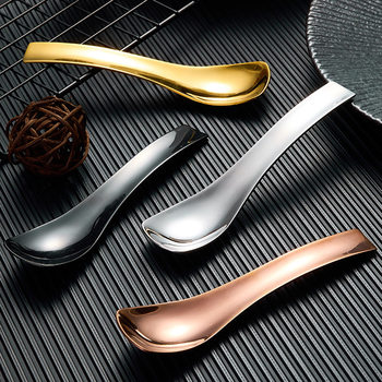 Dao Qi 304 Stainless Steel Spoon Creative Shape Square Head Tea Spoon Household Cake Coffee Yogurt Ice Cream Spoon