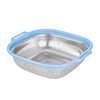 Stainless Steel Draining Basket for Home Kitchen Use, Multifunctional Vegetable and Fruit Strainer Basin with Double Handles for Washing Rice and Fruits