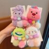 Children's Head Rope Cute Beaver Hair Ring Wool Cartoon Green Monster Rubber Tendon Girl's Ponytail Ball Hair Accessories