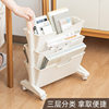 Factory direct table finishing shelf English book bookshelf mobile storage box wholesale plastic reading rack