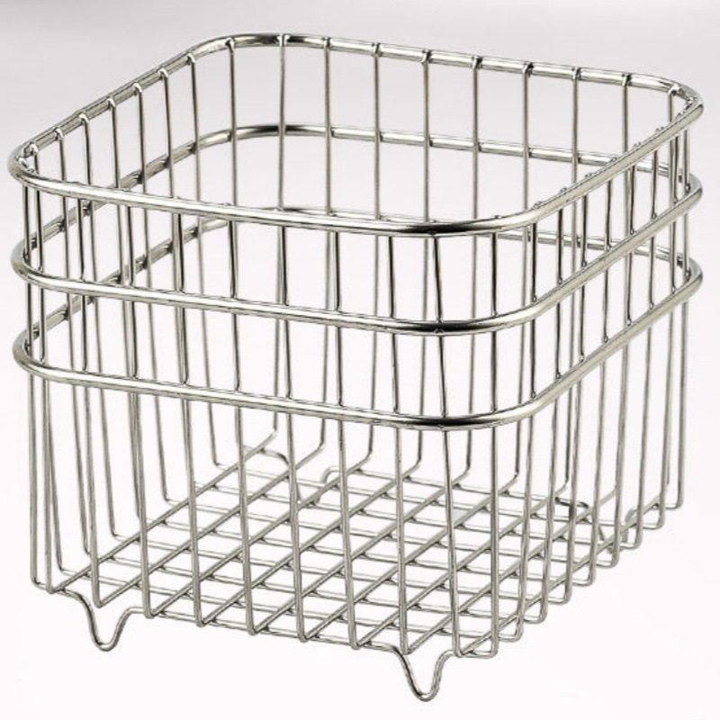 Ins Iron Storage Basket Household Kitchen Square Fruit and Vegetable Basket Internet Celebrity Cosmetic Lipstick Desktop Storage Basket