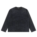 Washed black (boxy short and wide long-sleeved t-shirt)
