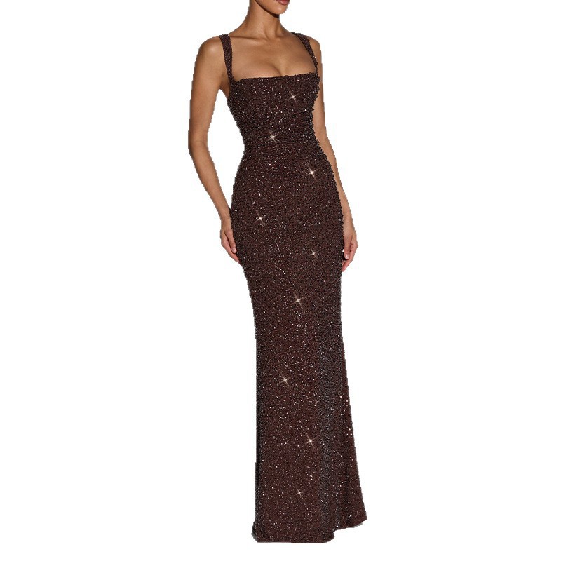 Elegant Womens Spring Dress Slim Fit Spaghetti Straps Fashionable Design Perfect for Parties and Events Wholesale