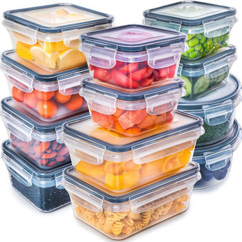 Cross-Border Hot-Selling Sealed Plastic Storage Box Set of 26 Pieces for Refrigerator, Transparent Leak-Proof Storage Box Wholesale