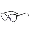Large-Frame Cat-Eye Myopia Glasses for Women, Internet Celebrity Style, Retro Anti-Blue Light Flat Mirrors, Korean Style Plain Mirrors, Frame Glasses