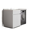 Honeycomb Aluminum Balcony Laundry Cabinet Companion Combination Drum Washing Machine Cabinet Integrated Laundry Sink with Washboard