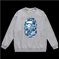 [pure cotton round neck sweatshirt] w109 gray blue