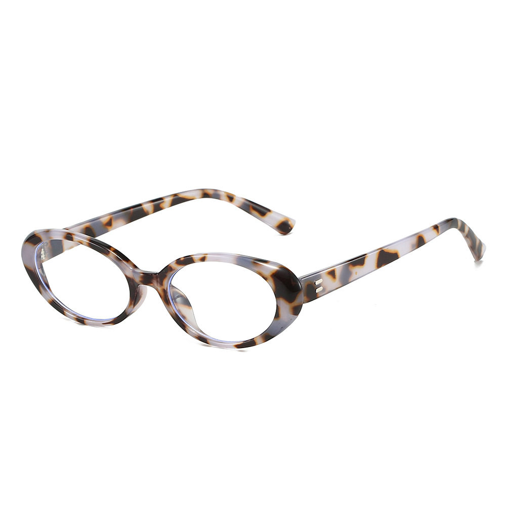 Korean Style Fashionable Anti-Blue Light Flat Glasses Street Style Plain Glasses Frame Versatile Oval Small Frame Cross-Border Trendy Flat Glasses