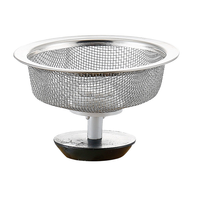 Kitchen sink filter screen sink food residue filter anti-rust anti-blocking hole with rubber plug filter screen slag screen