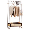 Solid Wood Coat Rack, Floor-Standing Bedroom Clothes Rack, Simple Household Movable Storage Rack, Lazy Clothes Rack, Wow