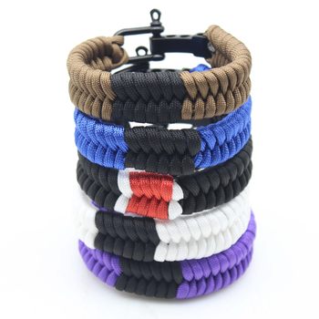 Umbrella rope woven bracelet outdoor sports survival seven-core umbrella rope handmade wrist rope Wilderness Emergency umbrella rope alloy buckle