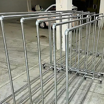 Steel Pipe Clothes Drying Rack for Home Use, Floor-Standing Balcony Clothes Hanger, Quilt Drying Rack, Clothes Rack, Galvanized Single Rod Water Pipe