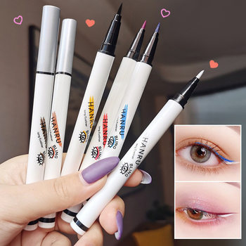 Internet Celebrity Colorful Eyeliner Waterproof Long-Lasting Non-Smudge Ultra-Fine White Liquid Eyeliner Pen Novice Beginner Female Makeup