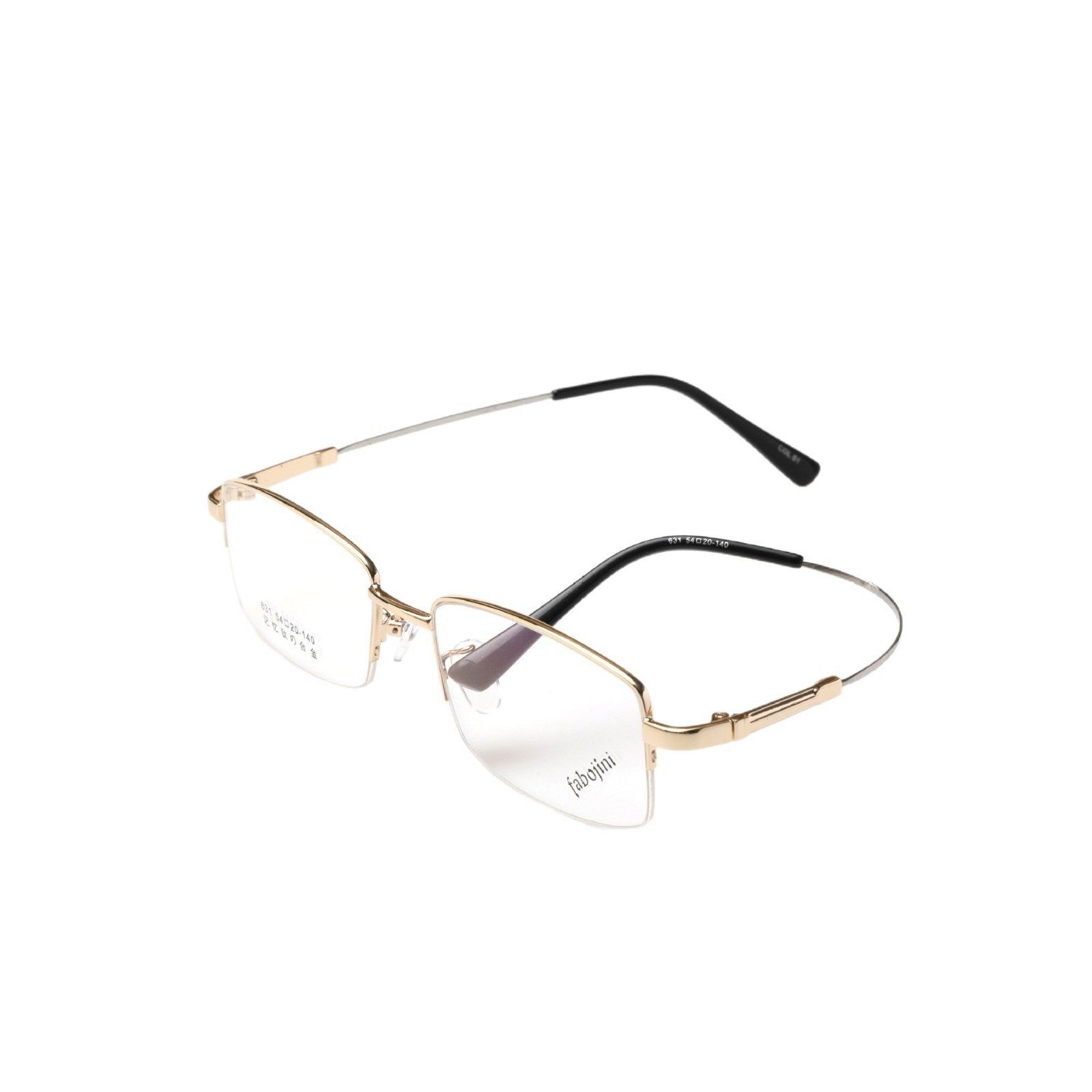 New Half-Frame Metal Memory Titanium Alloy Eyeglass Frames Wholesale 631 Men's Frames Danyang Glasses Factory Store