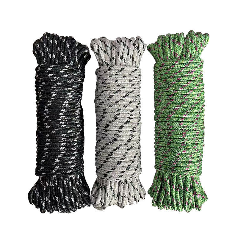 Balcony Clothesline Nylon Colorful Braided Outdoor Non-Slip Drying Rope for Drying Quilts and Clothes 20m Durable Shoe Drying