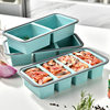 Cross-Border Factory Direct Sales Silicone Compartmented Fresh-Keeping Box Microwaveable Refrigerator Kitchen Food Storage Sealed Box