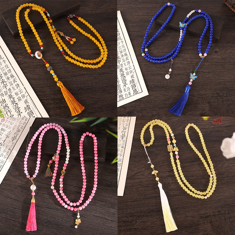 2025 New Chinese Style Ancient Hanfu Necklace Crossbody Chain Super Fairy Retro Versatile National Style Necklace Choker Accessory