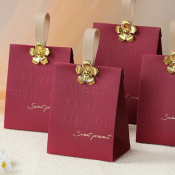 Wedding Candy Box New High-End European Style Wedding Satchel Candy Bag Engagement Candy Packaging Box Empty Box Wholesale