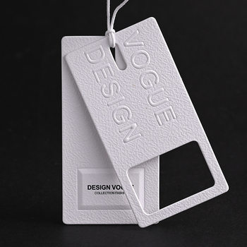 Clothing tag custom-made grain cotton card art label custom-made men's and women's clothing tag three-dimensional convex design listing custom-made