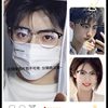 Cyber Popular Half Frame Glasses Frame Men's Advanced Sense Men's Eyebrow Eye Frame Anti-Blue Light Glasses Frame Danyang Glasses for Women