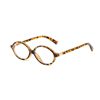 Nerd Glasses Women's American Style Retro Y2K Spice Girls Oval Small Frame Hawksbill Leopard Print Flat Glasses for Men