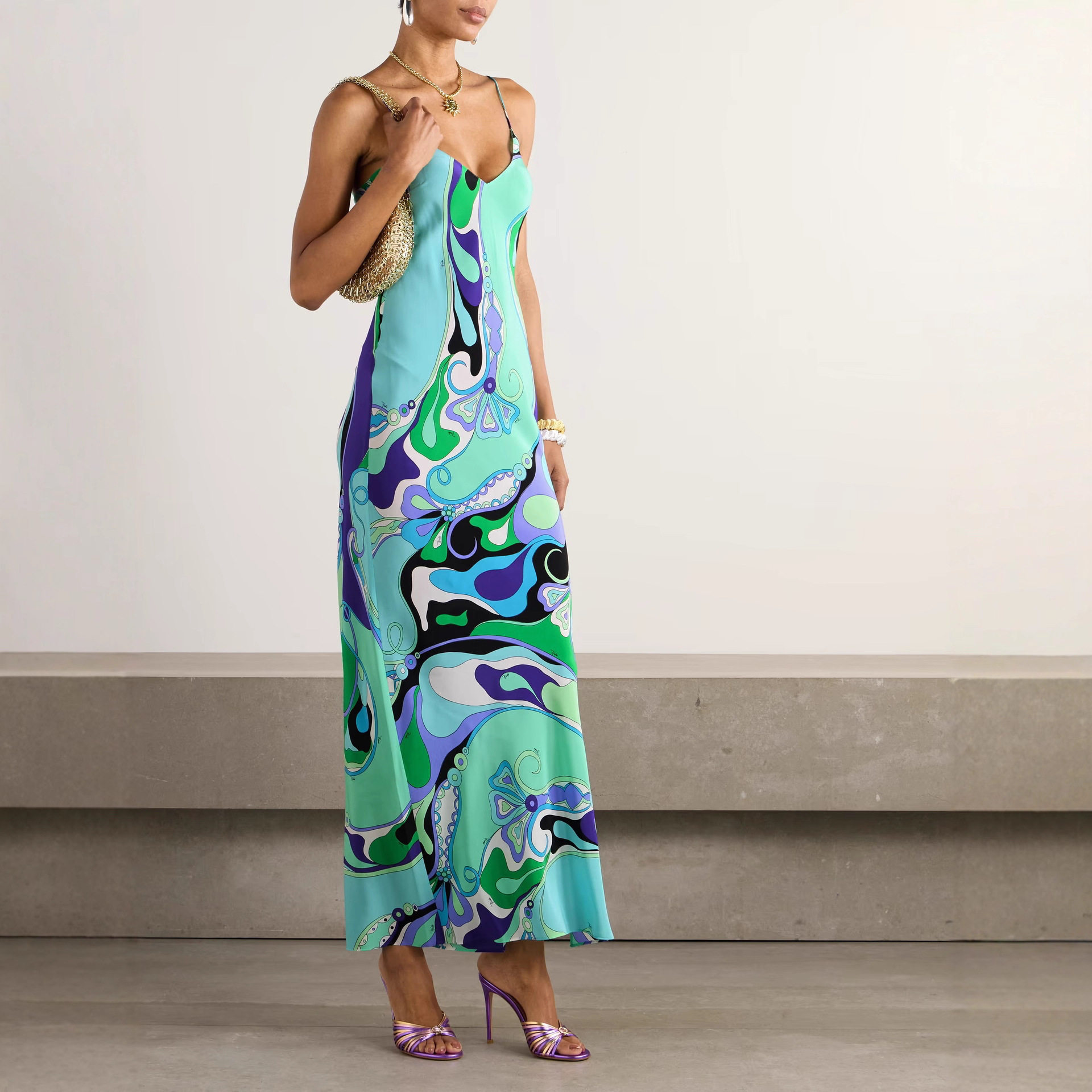 Womens Sexy Floral Print Split Maxi Dress Stylish Minimalist Design Perfect for Autumn Occasions Wholesale Available