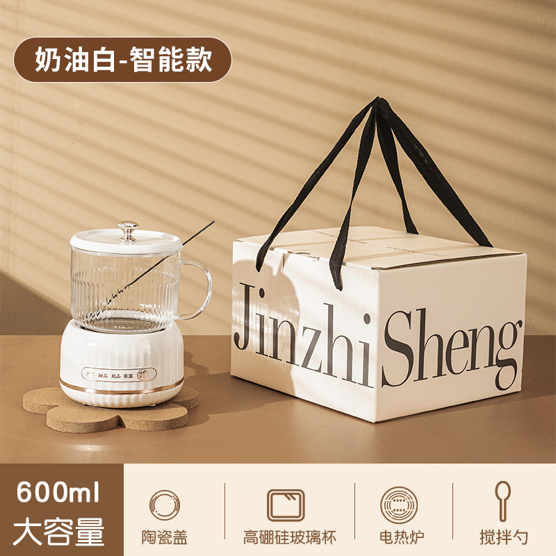 家用玻璃壶身迷你煮茶壶炖煮一体恒温烧水壶小型一人全自动养生壶