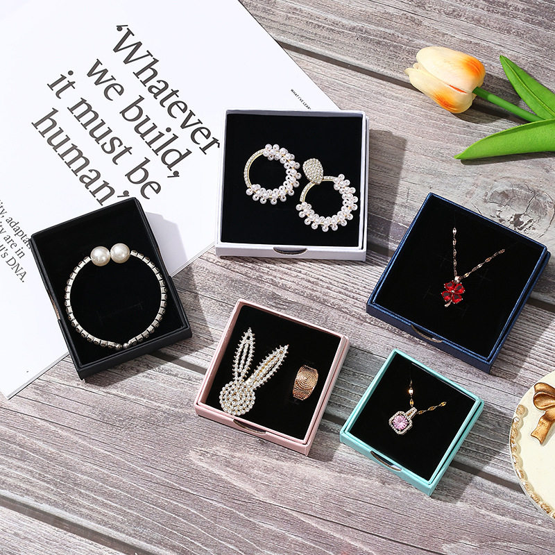 Heaven and Earth Cover 1.6 High Jewelry Packaging Box Jewelry Box Earrings Necklace Ring Bracelet Jewelry Box Can Be Printed with Logo