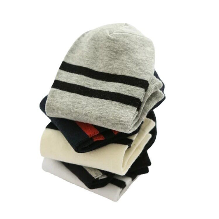 袜子男士夏季船袜韩版女士棉袜男女两条杠运动袜子地摊货源批发