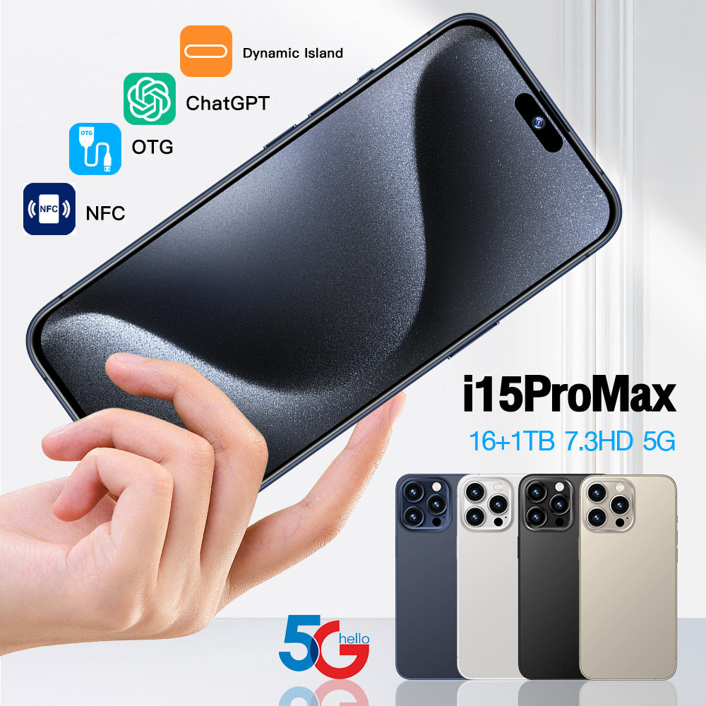 跨境i15Promax 爆款现货6+128全网通6.5寸高清屏NFC外贸智能手机