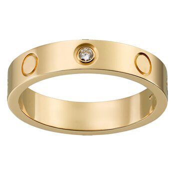 Cross-Border fashion brand KA home ring LOVE titanium steel ring classic 18K gold ring with diamond manufacturers supply