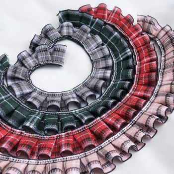 2.5cm Thick Plaid Discount Lace Accessories Toys Creative Clothing Gift Box Decoration Shoes and Hats Materials 1m Price