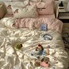 Class A bedding four-piece set pure cotton washable cotton bed sheet quilt cover hat quilt cover student dormitory single three-piece set 4