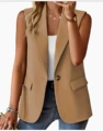Khaki sleeveless