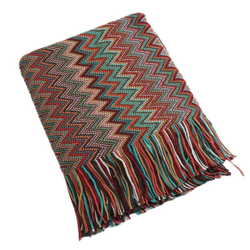Bohemian Blanket Office Nap Blanket Bed End Blanket Simple Thickened Blanket Sofa Blanket