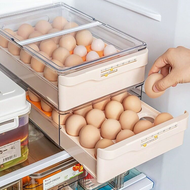 Egg storage box refrigerator storage box egg box sealed preservation drawer egg tray kitchen food grade box