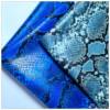 Factory Spot Wholesale Spot Snake Pattern Pu Leather Imitation Cotton Velvet Bottom Hot Stamping Artificial Leather Fabric Bags and Leather Goods